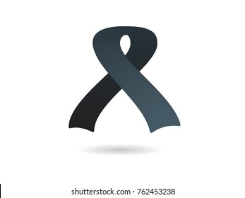 Black ribbon for mouning and MIA POW awareness