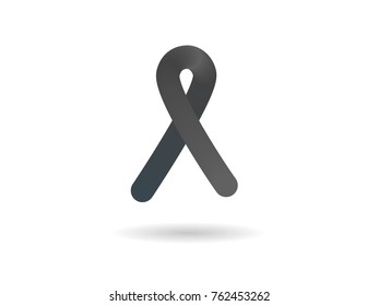 Black ribbon for mouning and MIA POW awareness