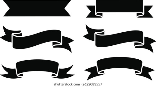Black Ribbon and Scroll Banners: Enhance Your Visuals