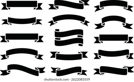 Black Ribbon and Scroll Banners: Enhance Your Visuals