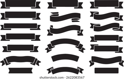 Black Ribbon and Scroll Banners: Enhance Your Visuals