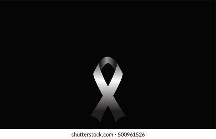 Black ribbon and space for add text ,Funeral card template