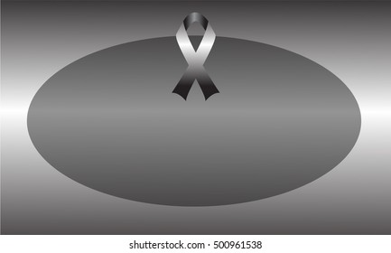 Black ribbon and space for add text ,Funeral card template