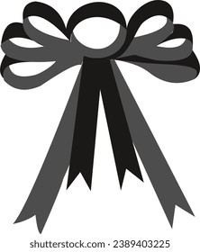 The black ribbon vector 13