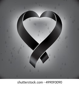 black ribbon vector