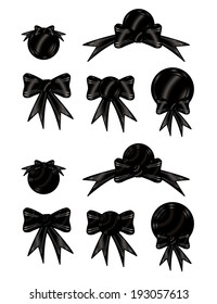 black ribbon vector art