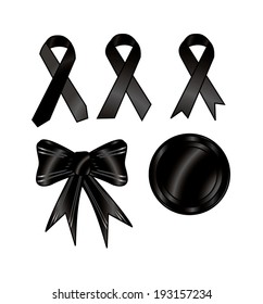 black ribbon vector art