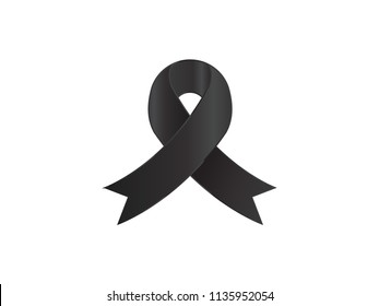 black ribbon vector drawing