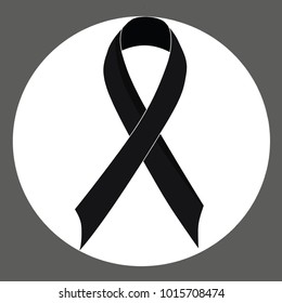 Black ribbon vector illustration