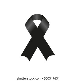 Black ribbon vector illustration