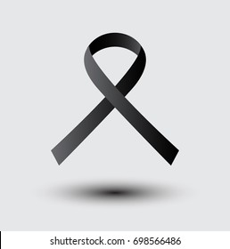 black ribbon,Vector