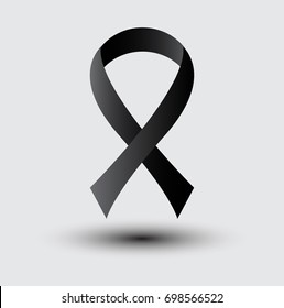 black ribbon,Vector
