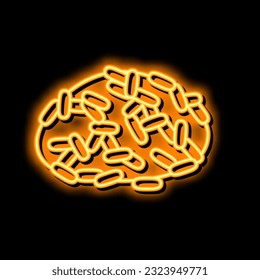 black rice neon light sign vector. black rice illustration