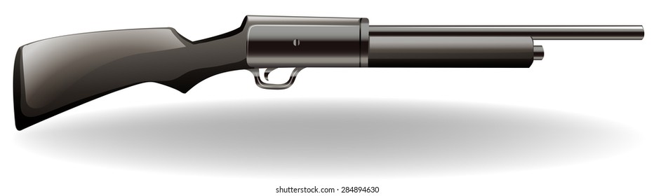 Schwarze Gewehr im klassischen Design