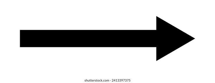 Black right arrow icon. Vector illustration
