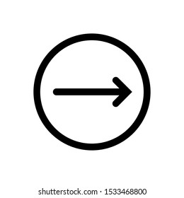 black right-arrow icon. right-arrow icon vector isolated on white background. Graphic design, material design, 2019 year best selling icons, mobile application, UI / UX design, EPS 10 format vector