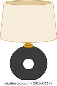 Black Ring Base Table Lamp