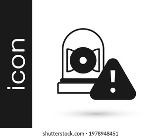 Black Ringing alarm bell icon isolated on white background. Alarm symbol, service bell, handbell sign, notification symbol.  Vector