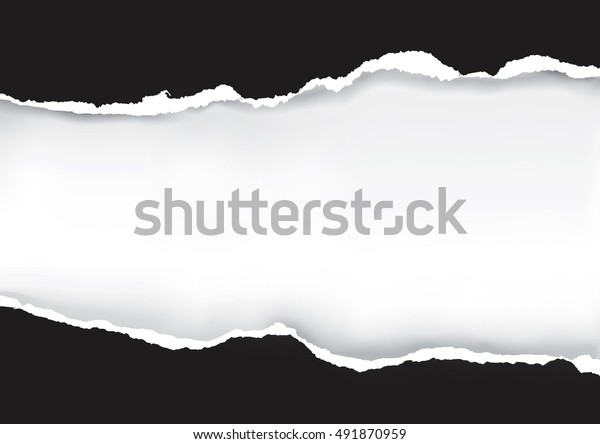 Black Ripped Paper Illustration Black Ripped Stock Vector (Royalty Free ...