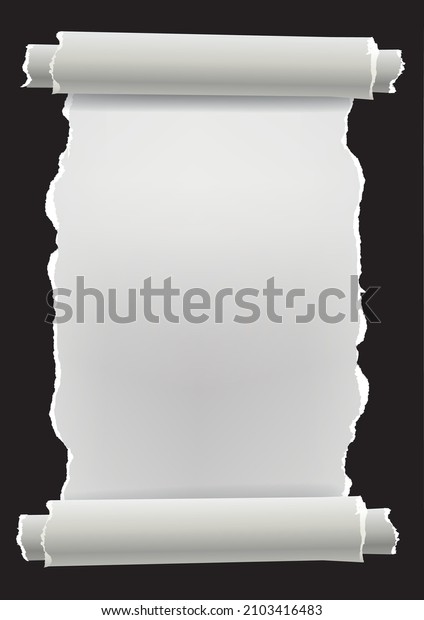 \
\
Black ripped paper rolled up, banner\
template.\
Illustration of Black torn paper with place for your\
image or text. Vector\
available.