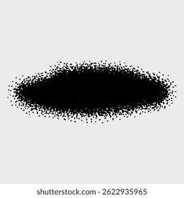 A black ripple effect made of small dots forming an oval gradient, creating depth and texture for abstract designs