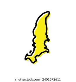 Black River districts of the Mauritius vector map illustration. 