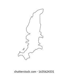 black river region map of country of mauritius