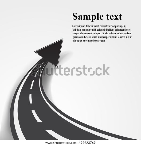 Black Road Arrow On Isolated Background Stock Vector (Royalty Free ...