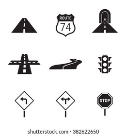 black road icons