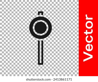 Black Road traffic sign. Signpost icon isolated on transparent background. Pointer symbol. Street information sign. Direction sign.  Vector