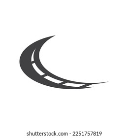 Black Road Way Logo Vector Template