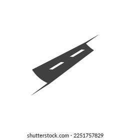Black Road Way Logo Vector Template