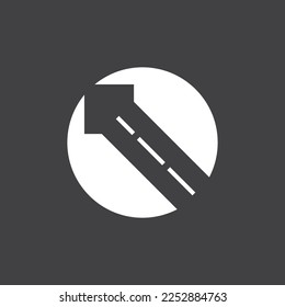 Black Road Way Logo Vector Template