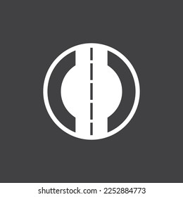 Plantilla de vectores de logotipo de la ruta de acceso negra