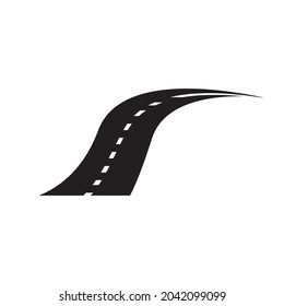 Black road way vector template illustration