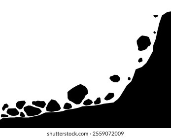 Black Rock Fall from Cliff