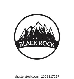 Diseño de Vector de logotipo de roca negra