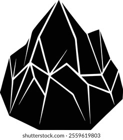 black rock shiloutee design vector.