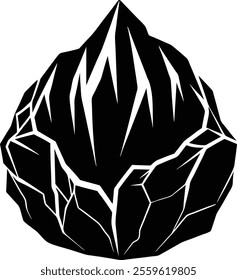 black rock shiloutee design vector.