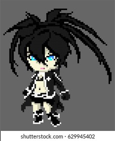 Black rock shooter pixel