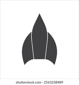 The black rocket icon with a pointed tip symbolizes speed and accuracy.