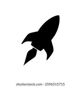 Black Rocket ship bottle sweater silhouette vector illustration on white background