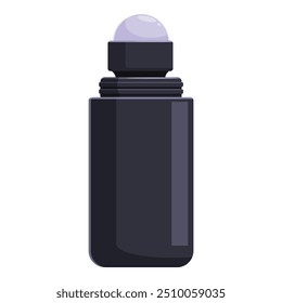 Schwarzer Roll auf Deodorant mit transparenter Kappe, die den ganzen Tag lang anhaltende Frische und Zuversicht bietet