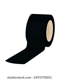 Black roll tape. vector illustration