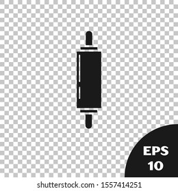 Black Rolling pin icon isolated on transparent background.  Vector Illustration