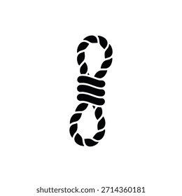 Diseño de Vector de nudo de cuerda negro 
