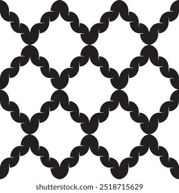 Black rope sport goal net vector square seamless pattern or texture.