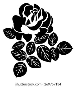 Black Rose Stock Vector (Royalty Free) 269757134