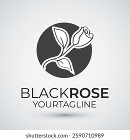 Black rose beauty logo design