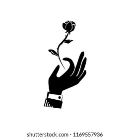 Black Rose print